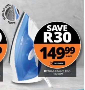 Checkers Ottimo Steam Iron offer