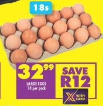 Shoprite Large Eggs 18 per pack offer