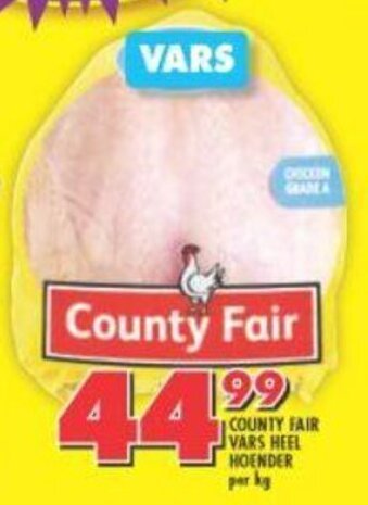 Shoprite Country Fair Vars Heel Hoender per kg offer