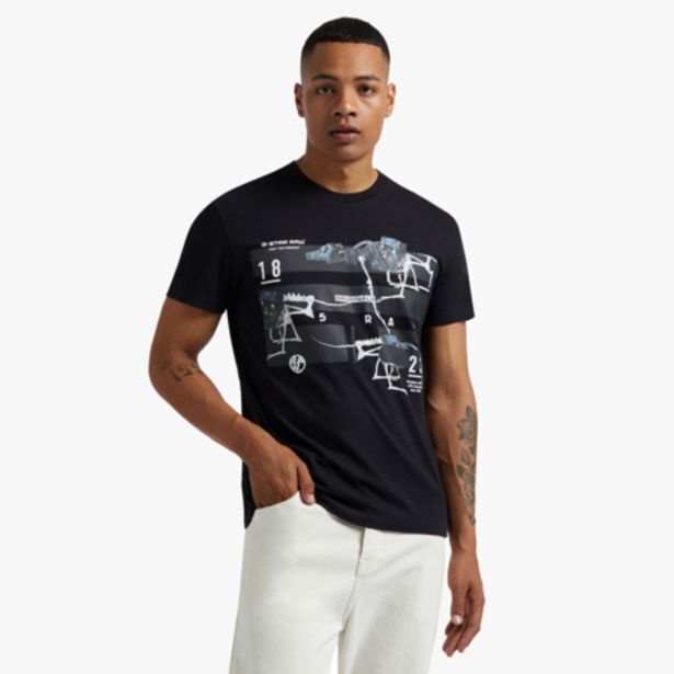 Gstar running dog logo tshirt offer at Fabiani