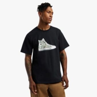 Sportscene Converse men's graphic black t-shirt offer