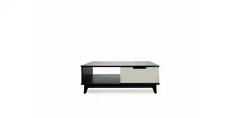 Titus coffee table graphite black & white swirl vinyl