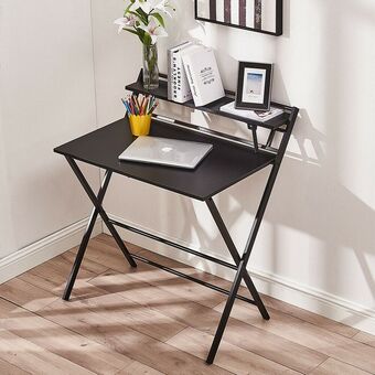 2-tier foldable wooden desk