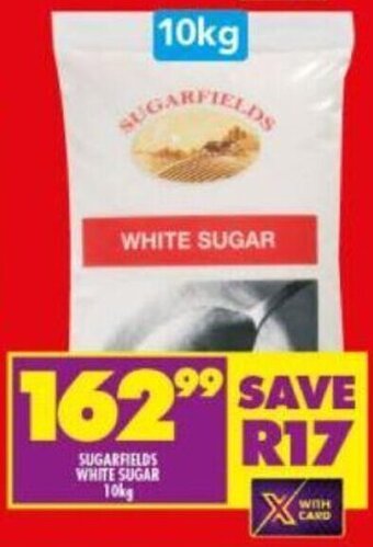 Shoprite Sugarfields White sugar 10kg offer