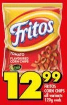 Shoprite Fritos Corn Chips all variants 120g offer