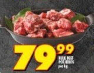 Shoprite Bulk Beef Potjiekos per kg offer