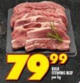 Shoprite Bulk Stewing Beef per kg offer