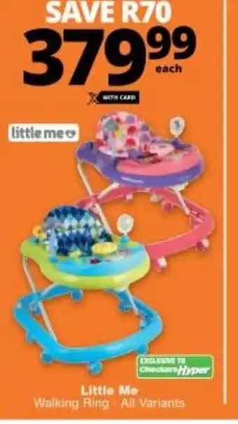 Checkers Little Me Walking Ring All Variants offer