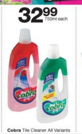 Checkers Cobra Tile Cleaner All Variants 750ml offer