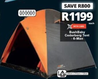 Checkers Bush Baby Cederberg Tent 6-Man offer