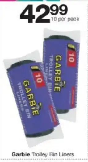 Checkers Garbie Trolley Bin Liners 10 per pack offer