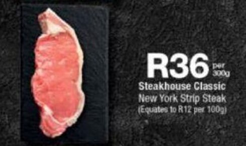 Checkers Steakhouse Classic New York Strip Steak per 300g offer