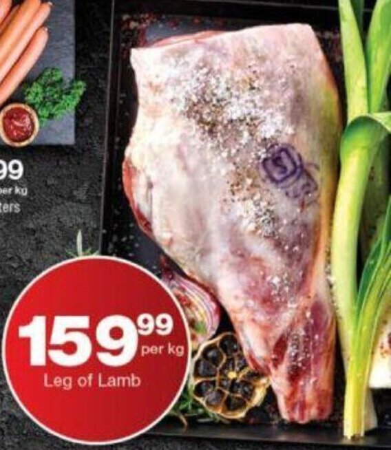 Leg of Lamb per kg offer at Checkers