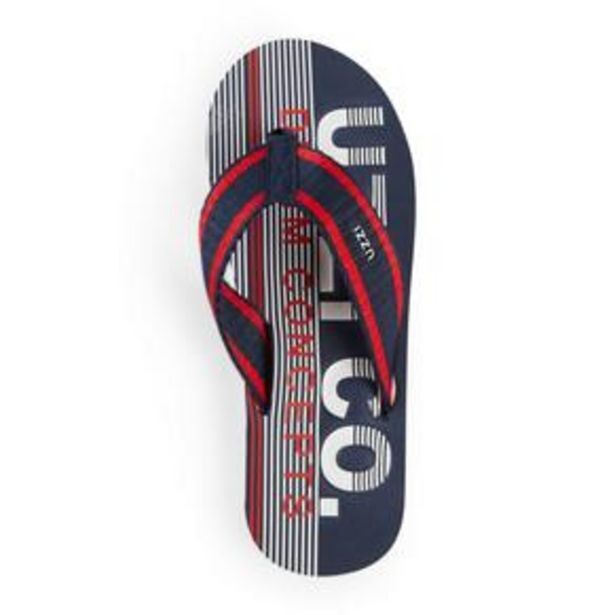 Navy branded flip flop offer at Truworths