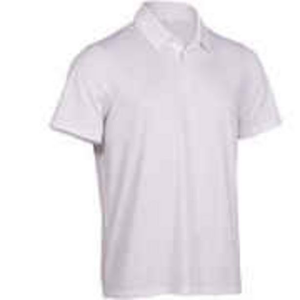 Decathlon Men's short-sleeved tennis polo essential - white offer