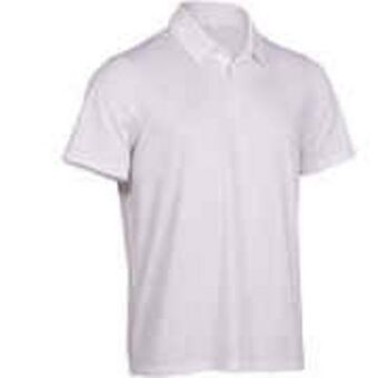 Men's short-sleeved tennis polo essential - white