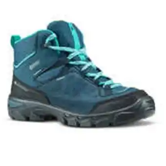 Decathlon Chidren's waterproof walking shoes - mh120 mid turquoise - size 3-5 offer
