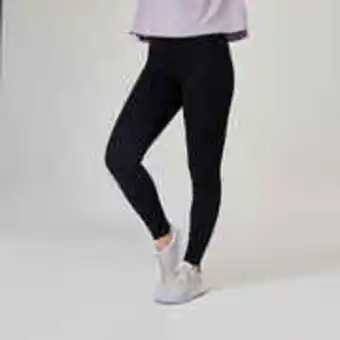 Decathlon Shaping cotton fitness leggings - black offer