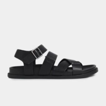 Markham Mkm black smart strap gladiator sandal offer
