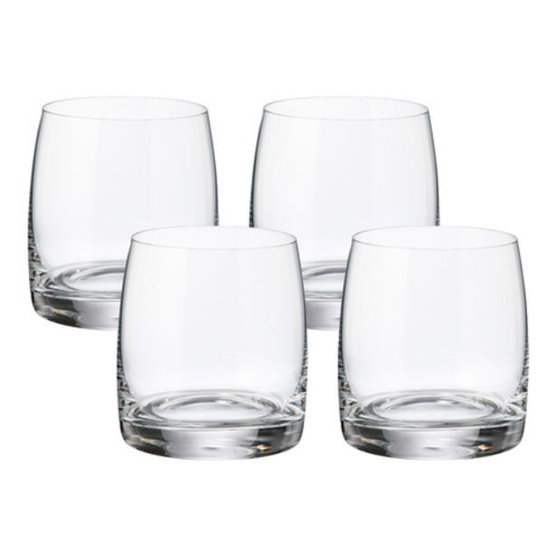 4x 290ml vera crystal whiskey tumbler glass offer at OneDayOnly