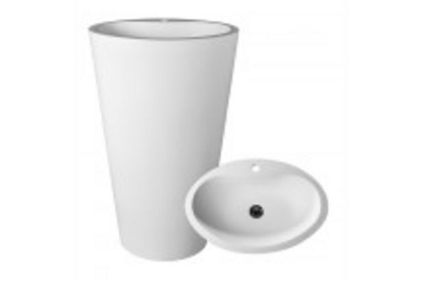 Bathroom Bizarre Mango 910 pillar basin wth - gloss white 580*400*910mm (swmbas65gw) offer