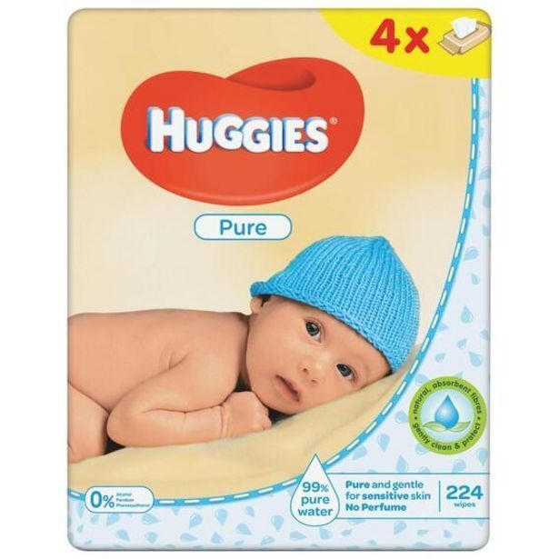 Huggies pure wipes 4x56s offer at Game