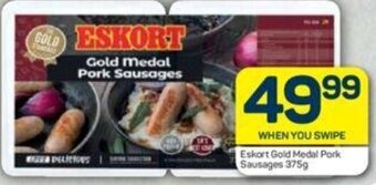 Pick n Pay Eskort Gold Medal Pork Sausages 375g offer