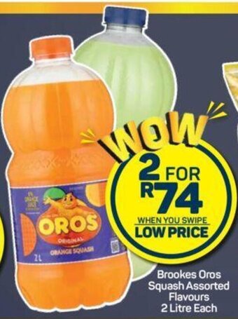 Pick n Pay Brookes Oros Squash Assorted Flavours 2 Litre each offer
