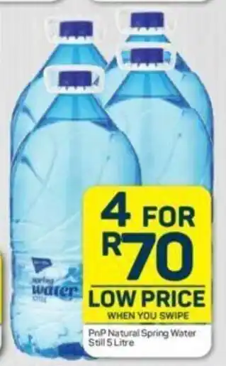 Pick n Pay PnP Natural Spring Water Still 5 Litre offer