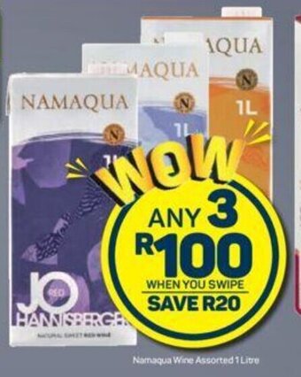 Pick n Pay Namaqua Wine Assorted 1 Litre offer
