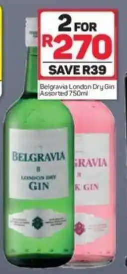 Pick n Pay Belgravia London Dry Gin Assorted 750 ml offer