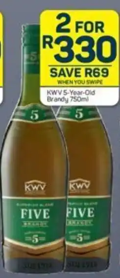 Pick n Pay KWV 5-Year-Old Brandy 750 ml offer