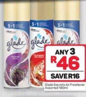 Pick n Pay Glade Secrets Air Freshener Assorted 180ml offer