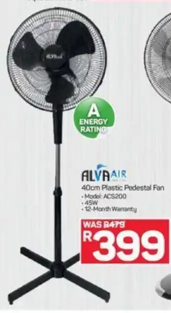 Pick n Pay Alva Air 40cm Plastic Pedestal Fan offer