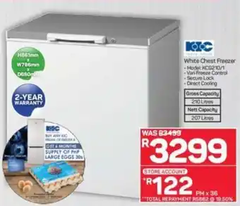 KIC White Chest Freezer