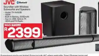 Pick n Pay JVC Soundbar with Wireless Subwoofer and Speakers offer