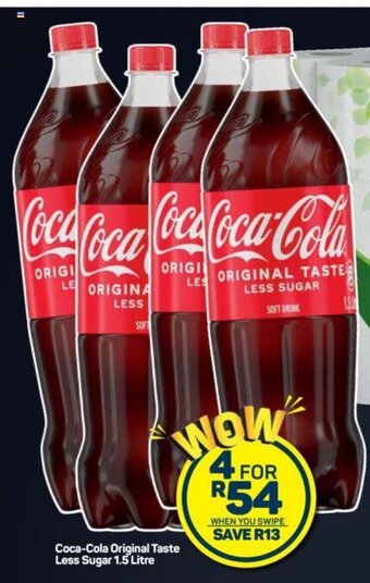 Pick n Pay Coca Cola Original Taste Less Sugar 1.5 Litre offer