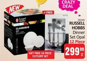 KitKat Cash and Carry Russell Hobbs Dinner Set Opal 12 Piece offer