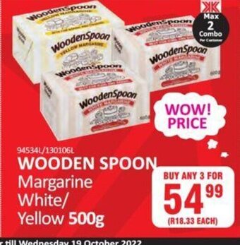 KitKat Cash and Carry Wooden Spoon Margarine White / Yellow 500g offer