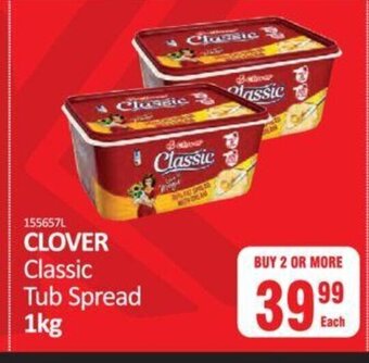 KitKat Cash and Carry Clover Classic Tub Spread 1kg offer