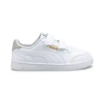 Totalsports Junior pre-school puma shuffle white/gold shoes offer
