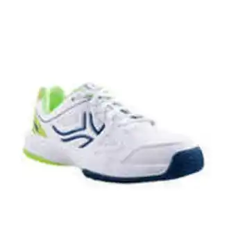Decathlon Kids' lace-up tennis shoes ts530 - white/yellow offer