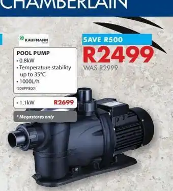 Chamberlain Pool pumps offer