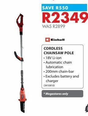 Chamberlain Cordless chainsaw pole offer