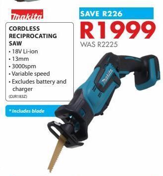 Chamberlain Cordless reciprocating saw offer
