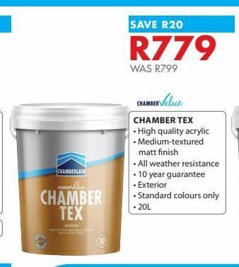 Chamberlain Chamber tex offer
