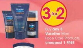 Clicks Buy Any 3 Vaseline Men Face Care Products Cheapest 1 FREE offer