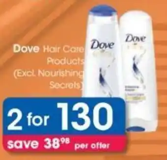 Clicks Dove Hair Care Products x 2 offer