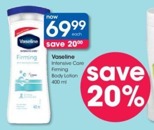 Vaseline Intensive Care Firming Body Lotion 400ml offer at Clicks