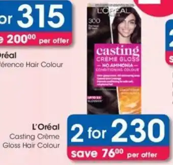 Clicks L'oréal Casting Créme Gloss Hair Colour 2 for offer